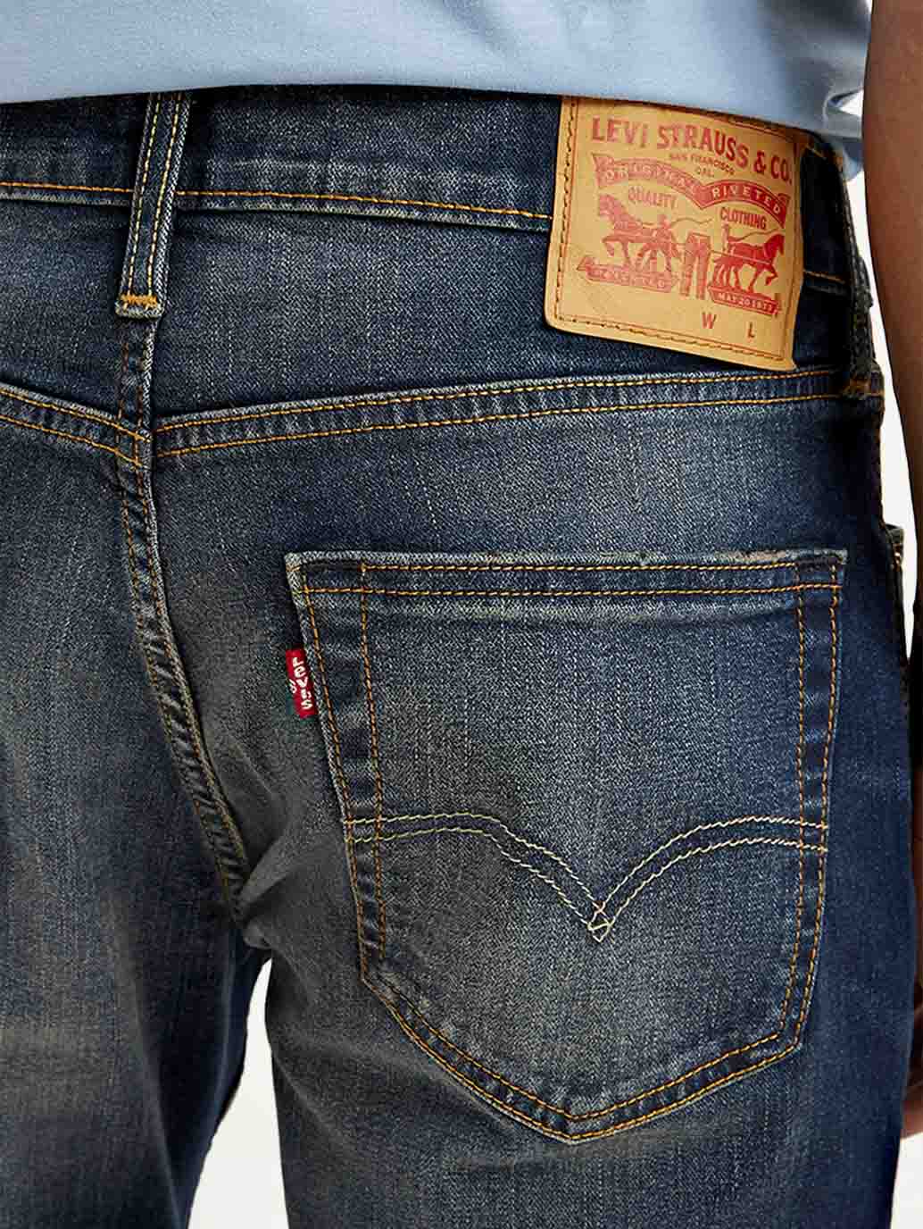 Men's 511 Blue Slim Fit Mid Rise Jeans - Image 5