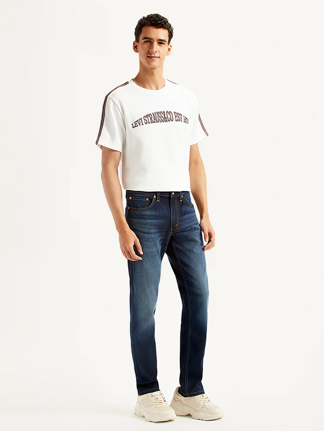 Men's 511 Dark Blue Slim Fit Mid Rise Jeans - Image 6