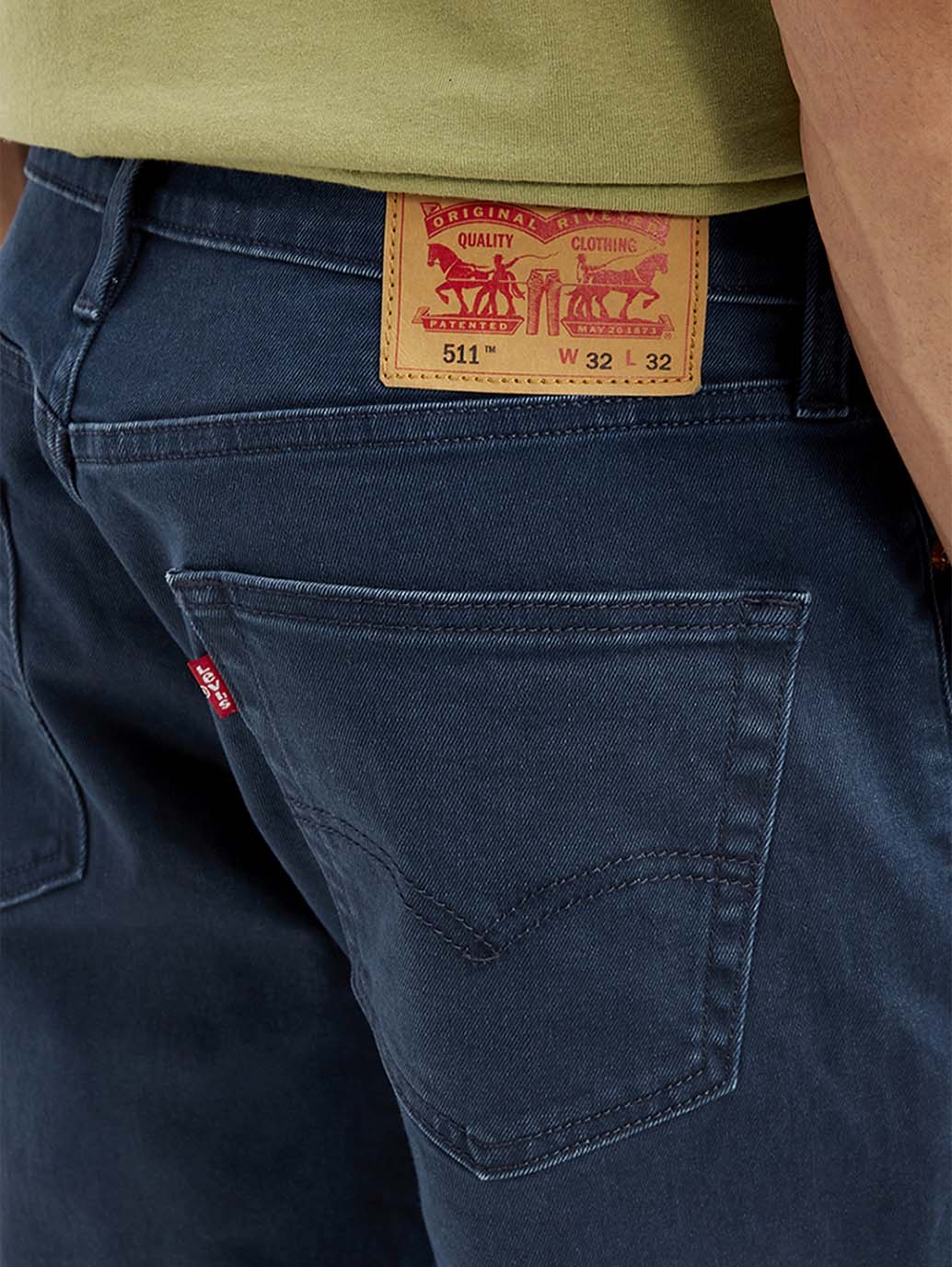 Men's 511 Dark Blue Slim Fit Mid Rise Jeans - Image 5