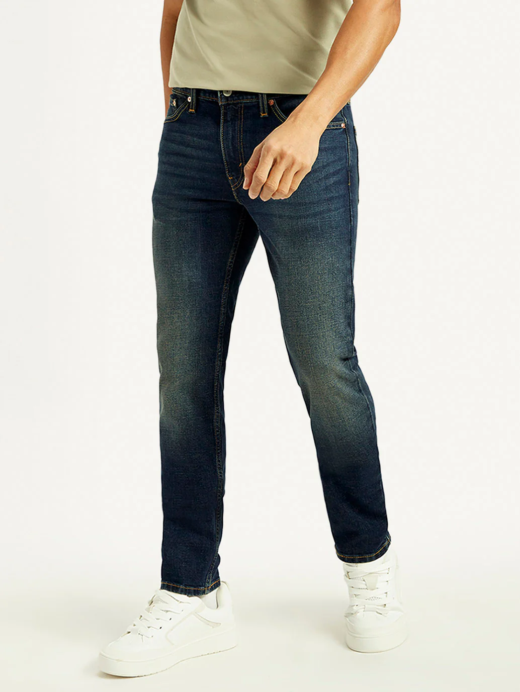 Men's 511 Dark Blue Slim Fit Mid Rise Jeans - Image 2
