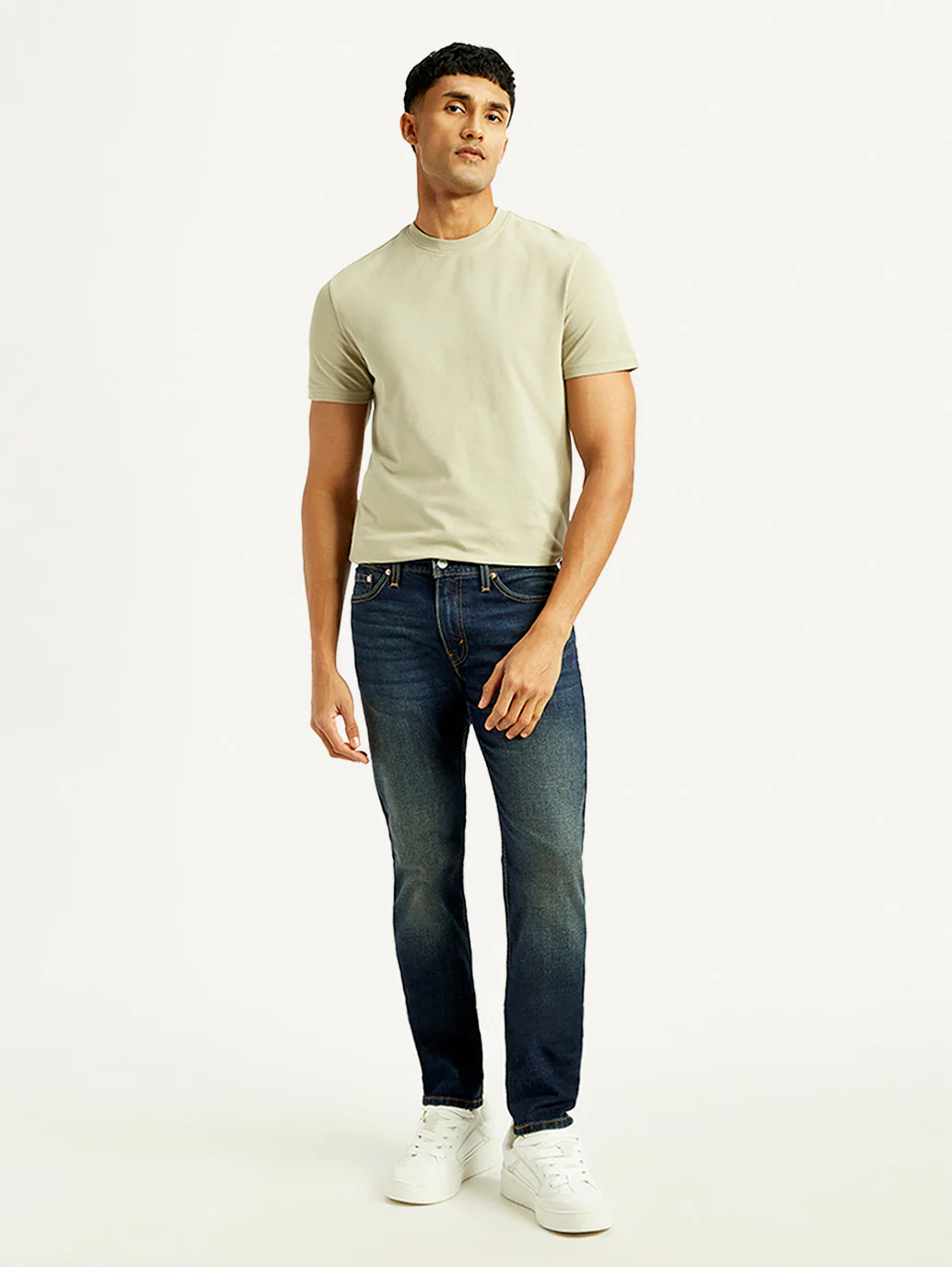 Men's 511 Dark Blue Slim Fit Mid Rise Jeans - Image 7