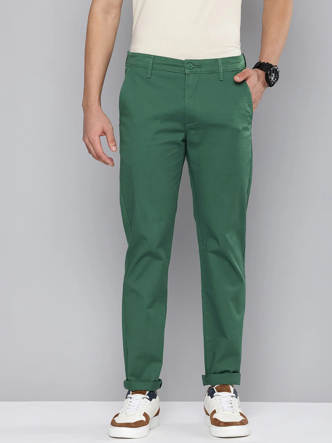 Men's 511 Slim Fit Green Chinos - Image 5