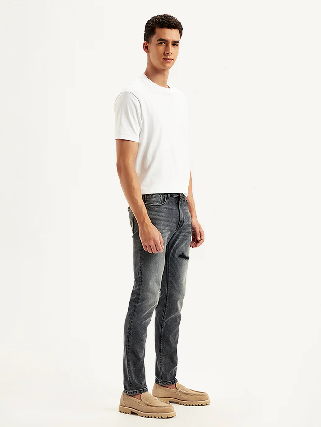 Men's 511 Charcoal Grey Slim Fit Mid Rise Jeans - Image 6