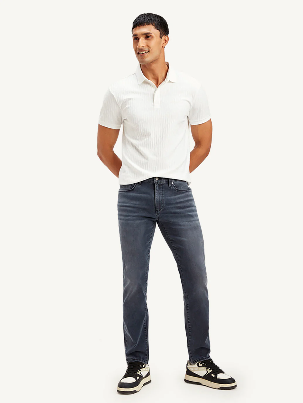 Men's Redloop 511 Grey Slim Fit Mid Rise Jeans - Image 2
