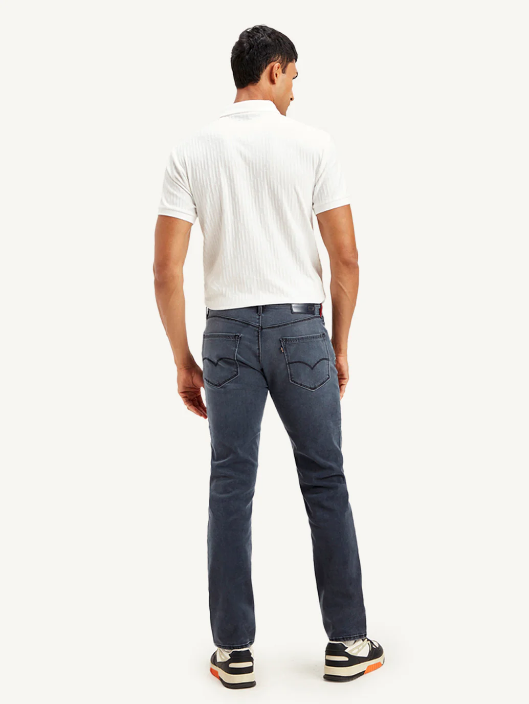 Men's Redloop 511 Grey Slim Fit Mid Rise Jeans - Image 3