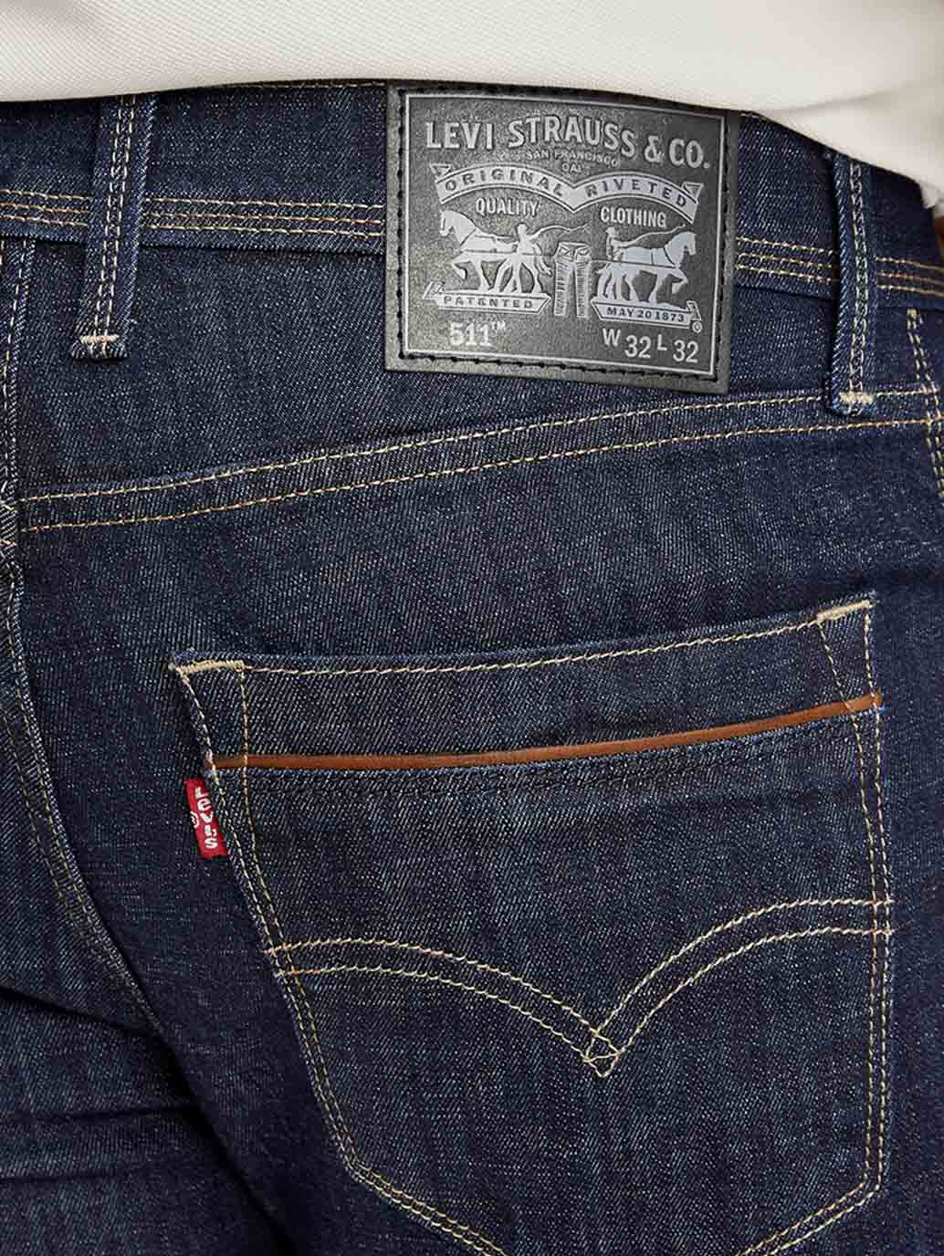 Men's 511 Indigo Slim Fit Mid Rise Jeans - Image 5