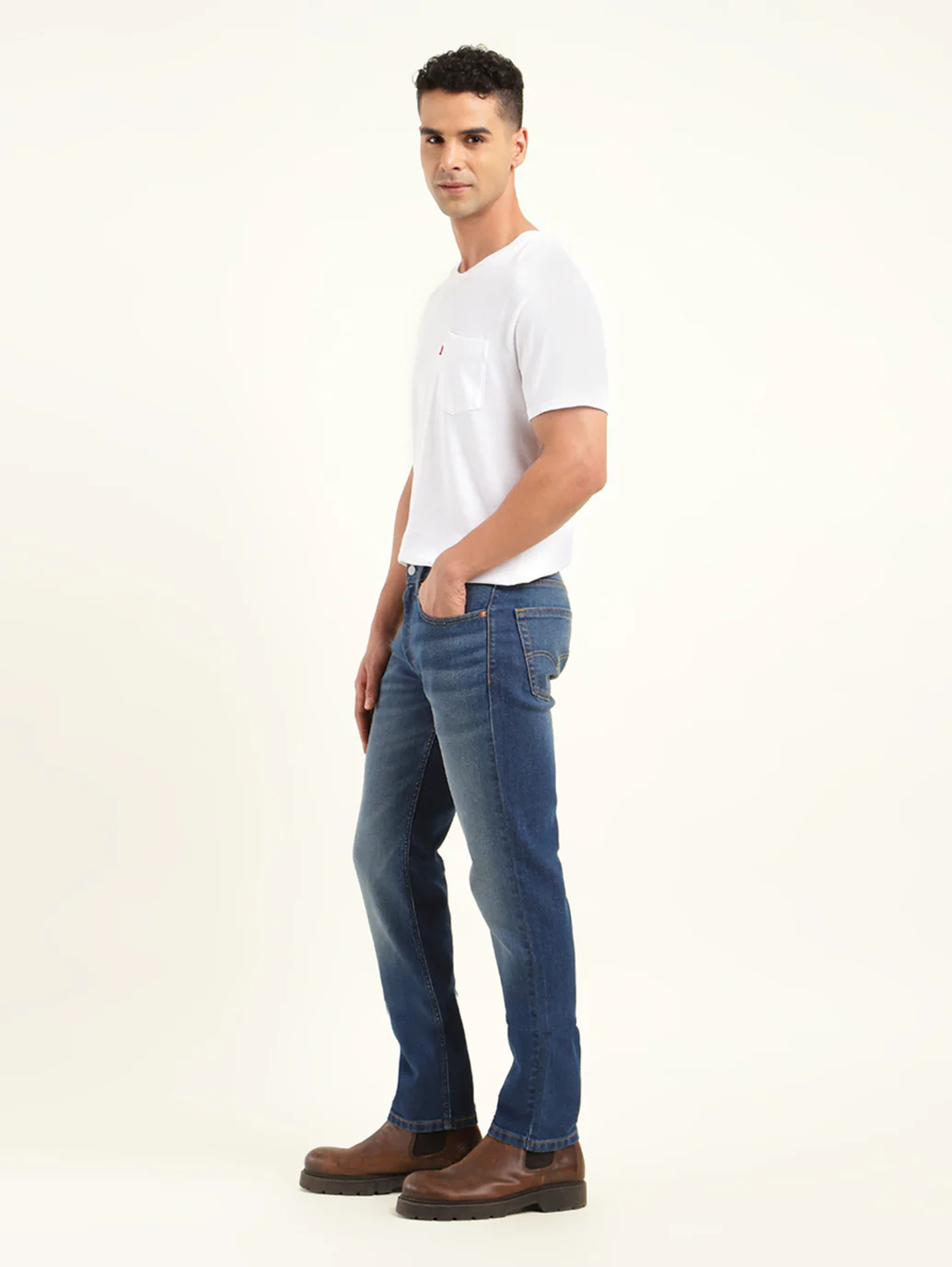 Men's 511 Blue Slim Fit Mid Rise Jeans - Image 5