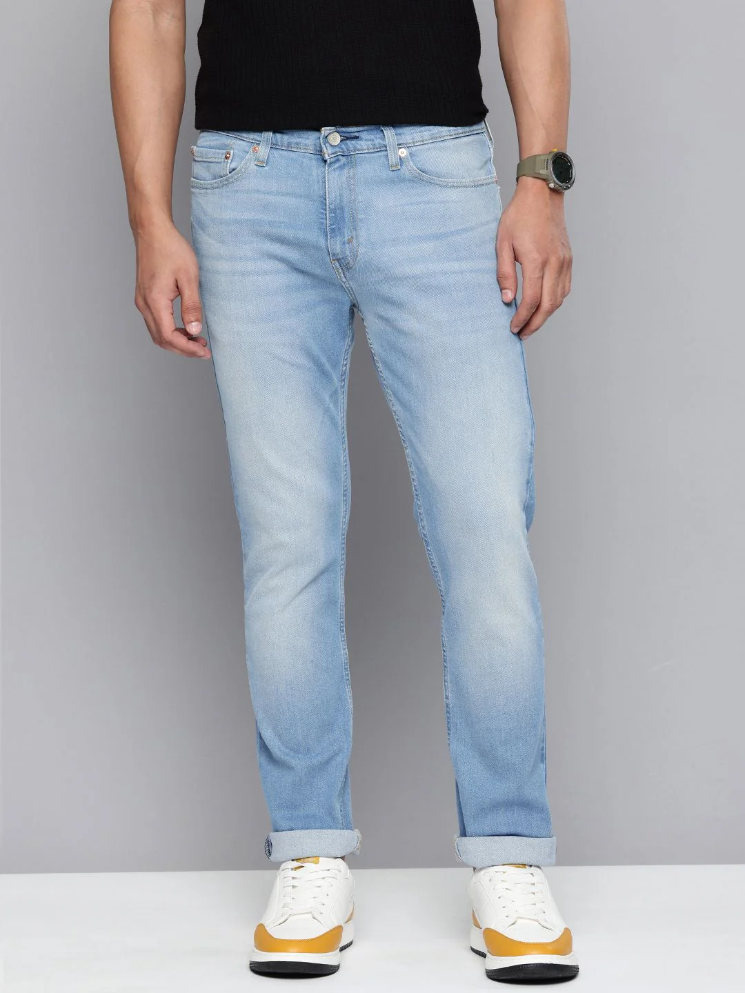 Men's 511 Blue Slim Fit Mid Rise Jeans - Image 3