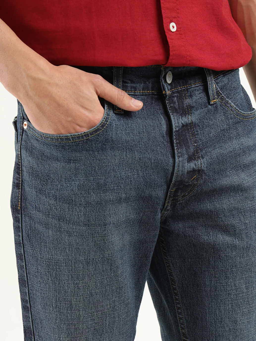Men's 511 Indigo Slim Fit Mid Rise Jeans - Image 5
