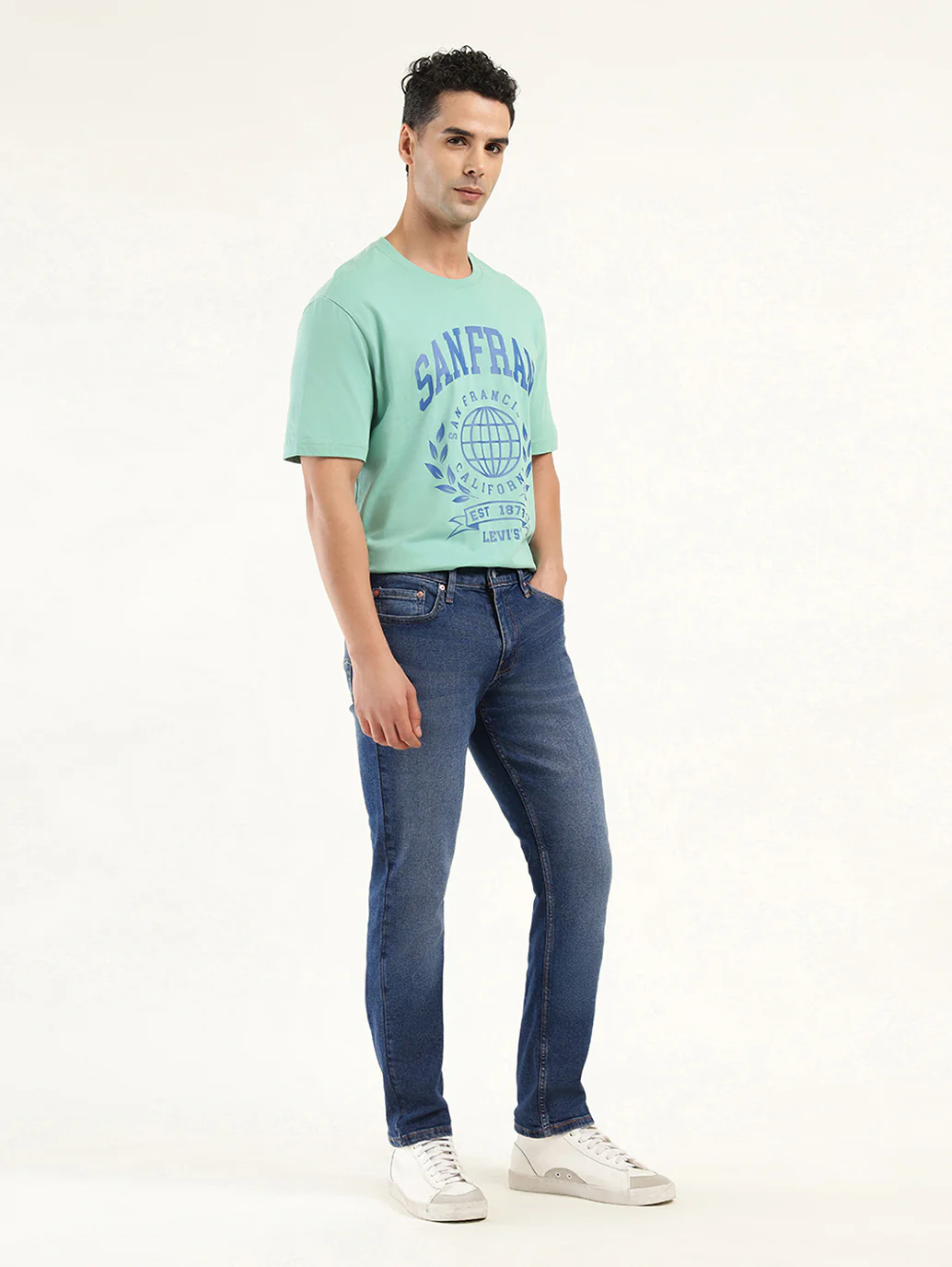 Men's 511 Indigo Slim Fit Mid Rise Jeans - Image 6