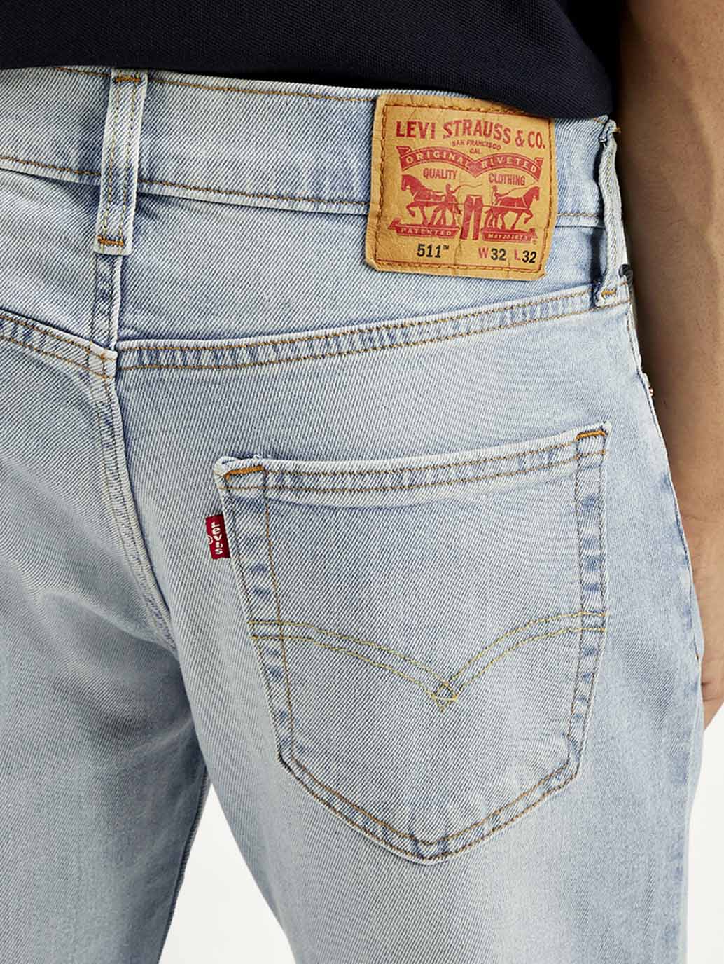 Men's 511 Indigo Slim Fit Mid Rise Jeans - Image 5