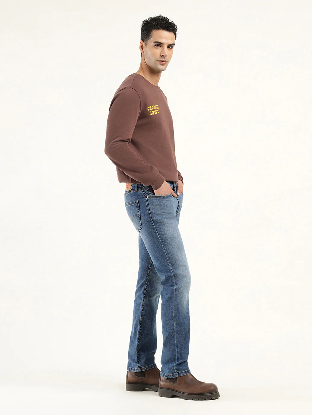 Men's 511 Indigo Slim Fit Mid Rise Jeans - Image 6