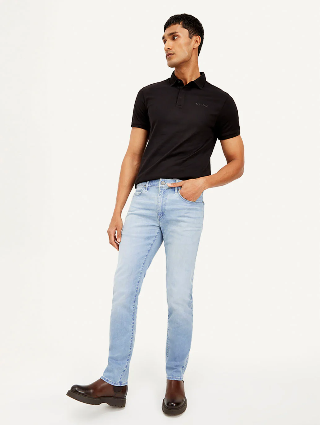 Men's Redloop 511 Light Blue Slim Fit Mid Rise Jeans