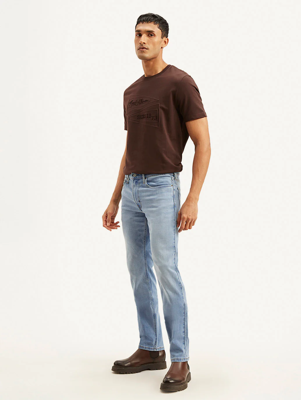 Men's 511 Light Blue Slim Fit Mid Rise Jeans - Image 5