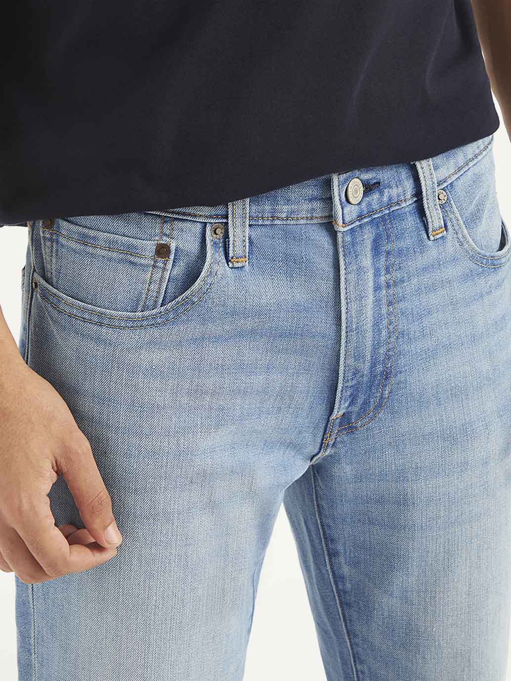 Men's 511 Light Blue Slim Fit Mid Rise Jeans - Image 5