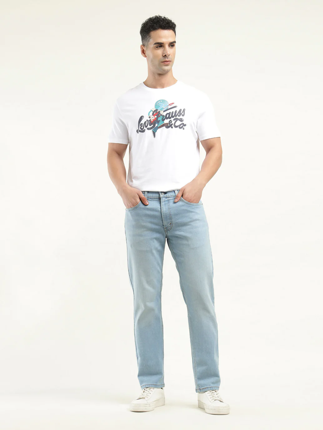 Men's 511 Light Blue Slim Fit Mid Rise Jeans - Image 2