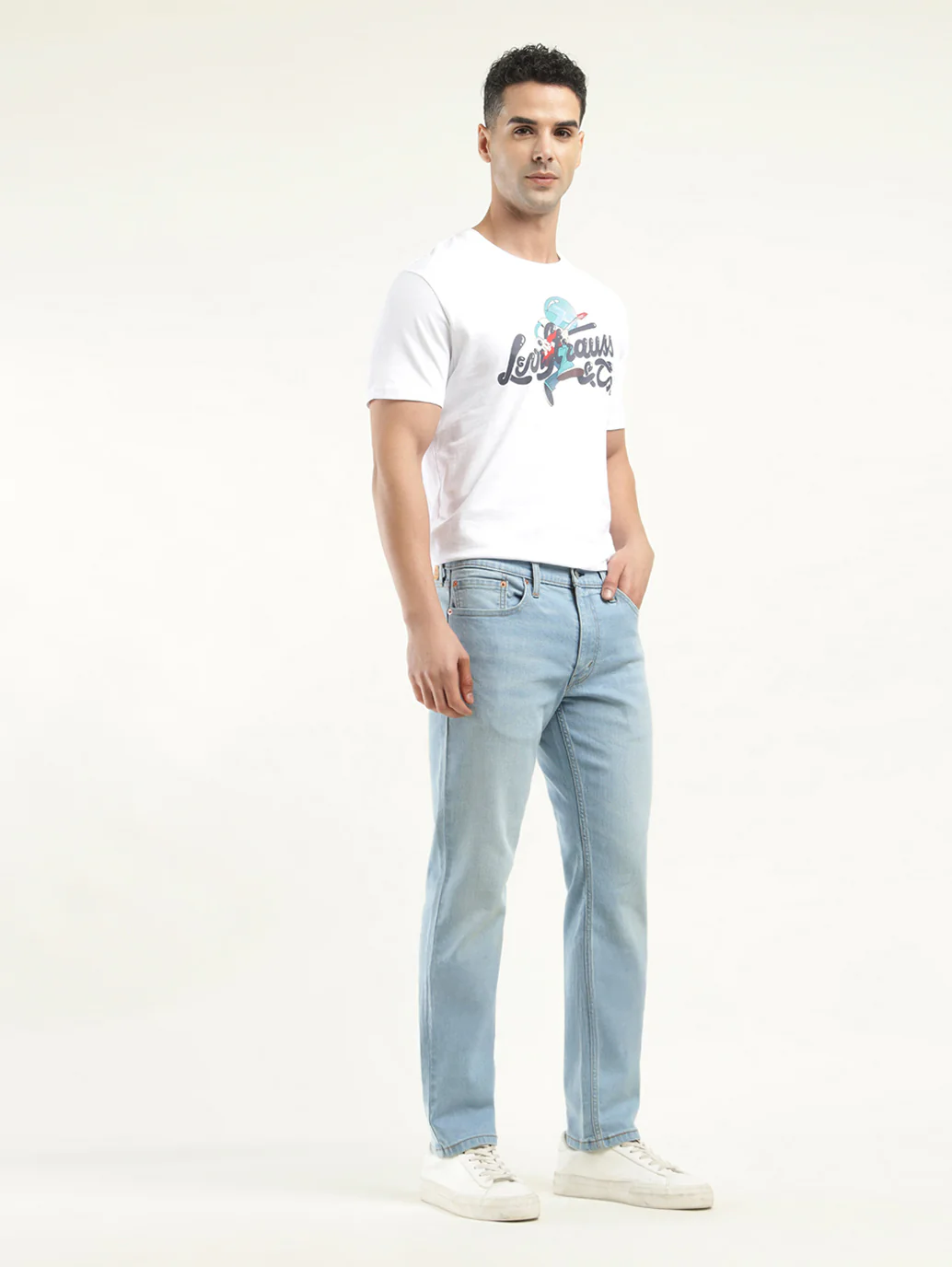 Men's 511 Light Blue Slim Fit Mid Rise Jeans - Image 6