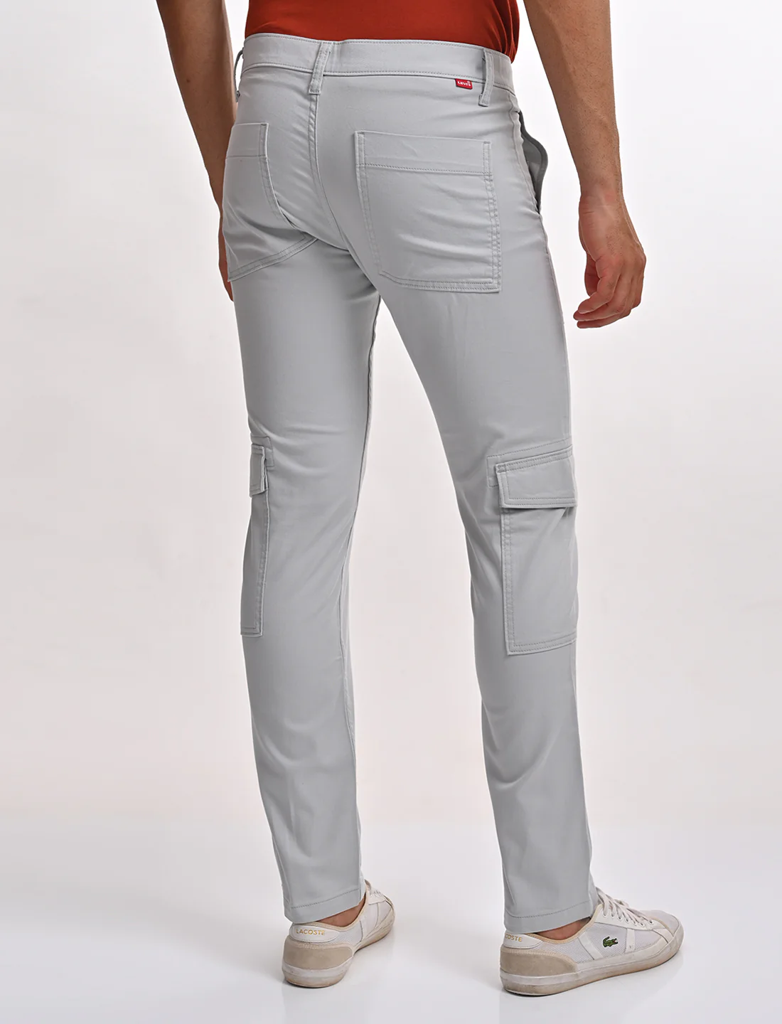 Men's 511 Slim Fit Light Grey Cargo Trousers - Image 6