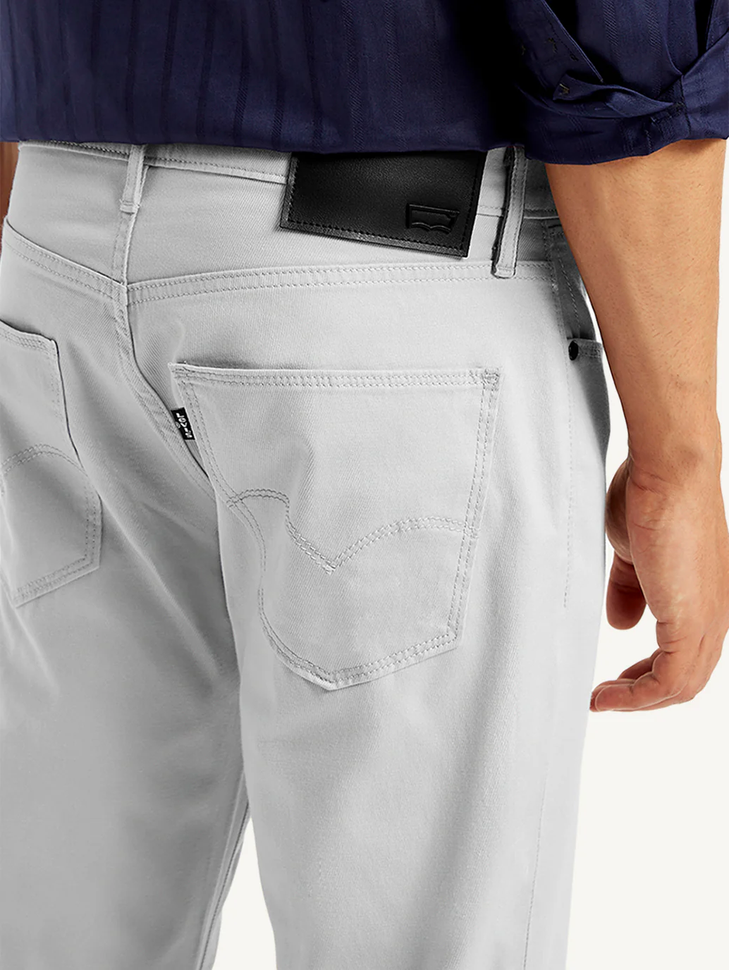 Men's Redloop 511 Light Grey Slim Fit Mid Rise Jeans - Image 6
