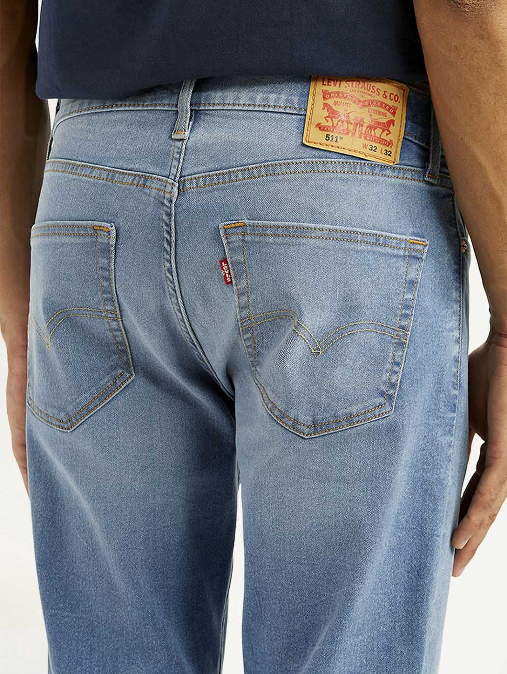Men's 511 Med Indigo Slim Fit Mid Rise Jeans - Image 6