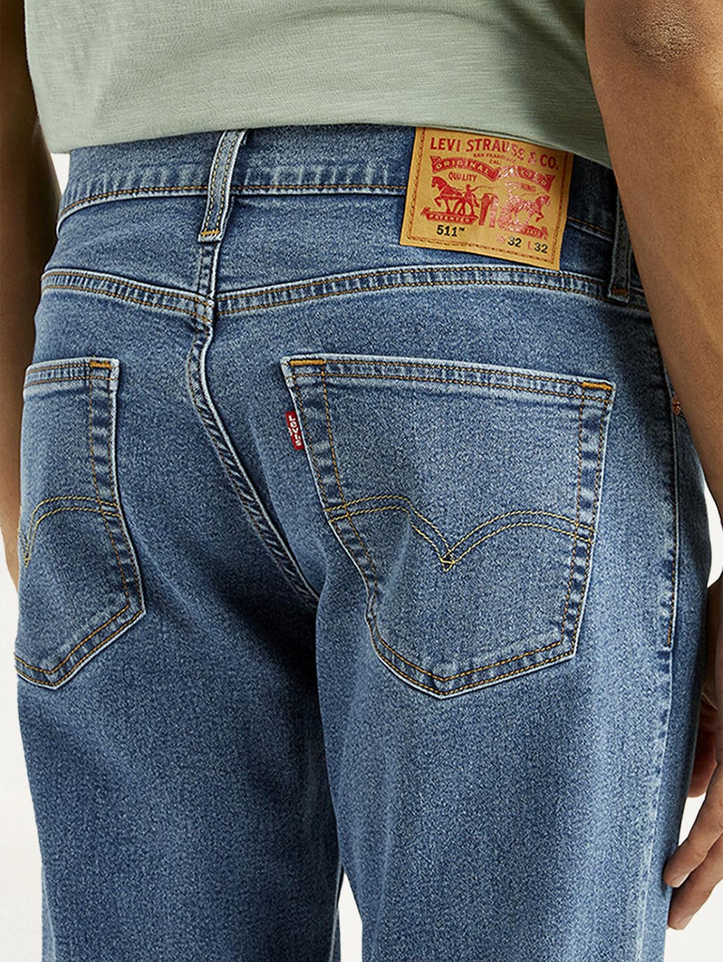 Men's 511 Med Indigo Slim Fit Mid Rise Jeans - Image 5