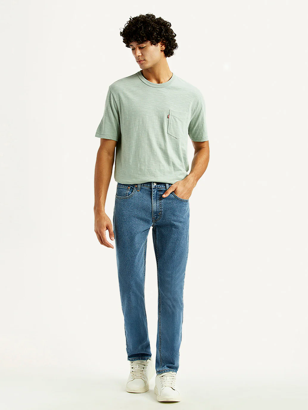 Men's 511 Med Indigo Slim Fit Mid Rise Jeans - Image 7