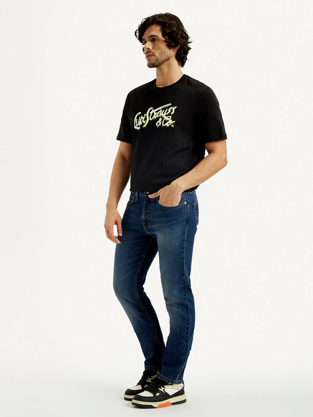 Men's 511 Dark Indigo Slim Fit Mid Rise Jeans - Image 6