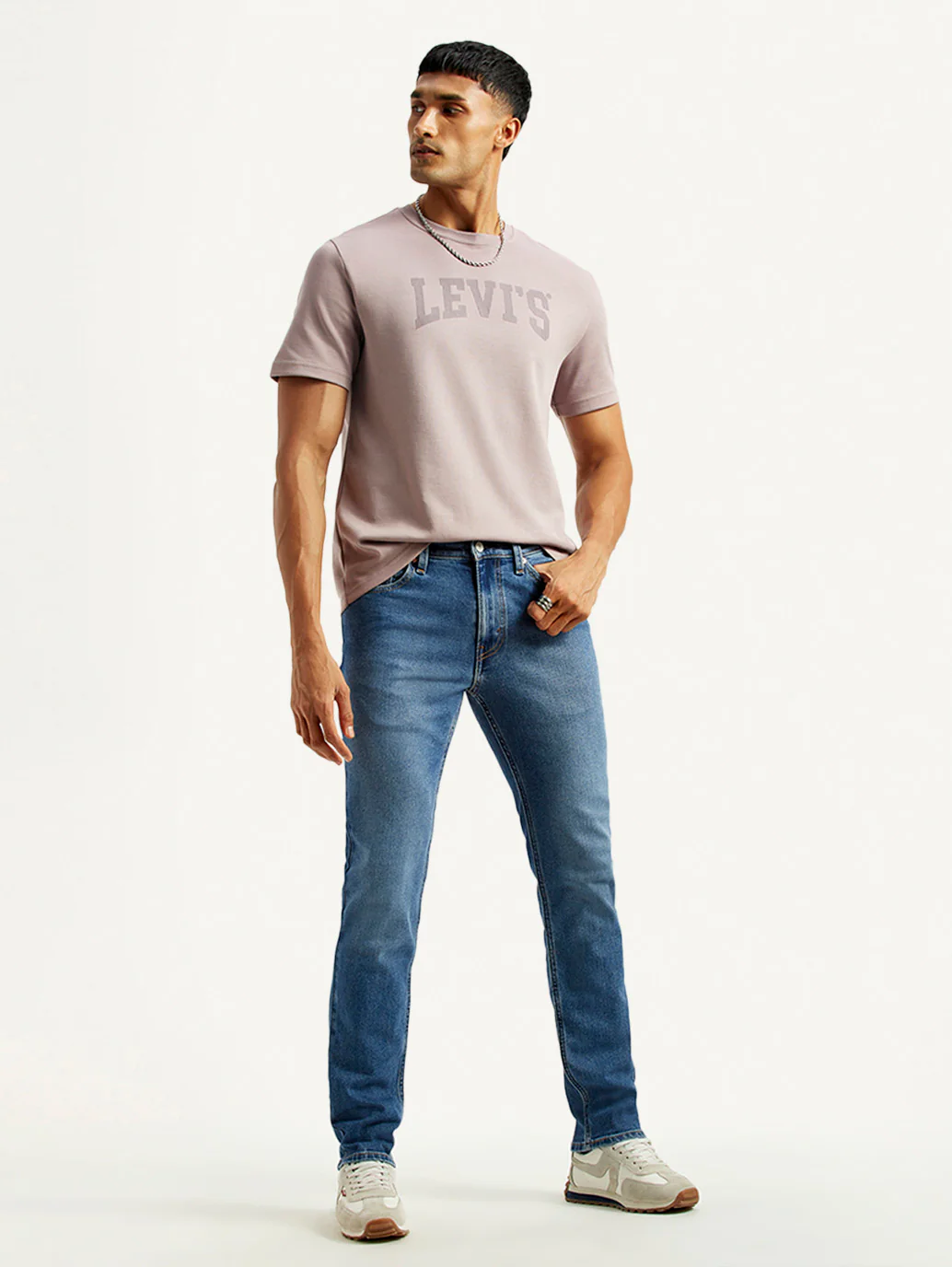 Men's 511 Med Indigo Slim Fit Mid Rise Jeans - Image 6