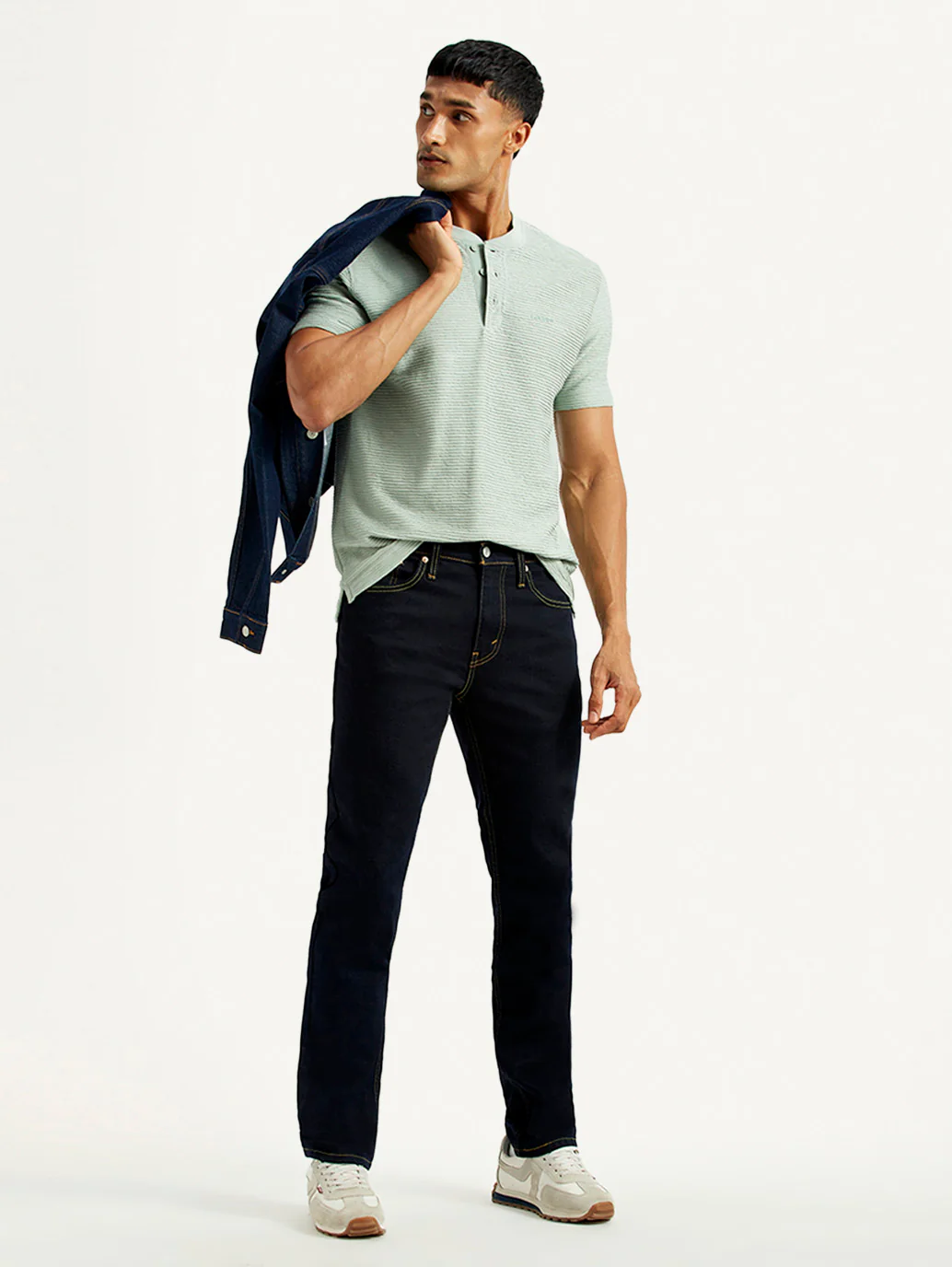 Men's 511 Dark Indigo Slim Fit Mid Rise Jeans - Image 7