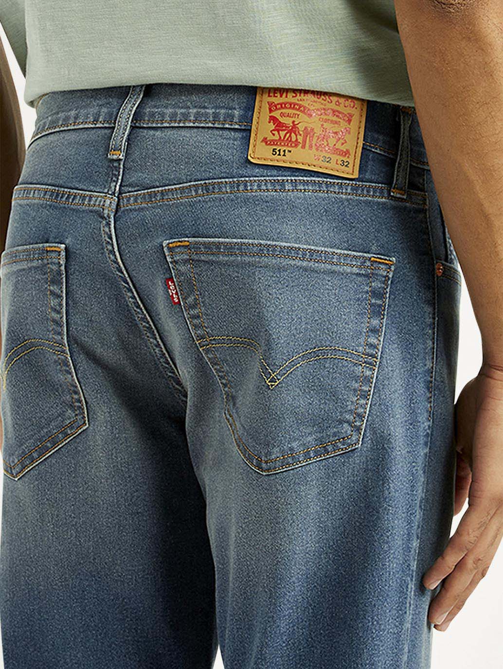 Men's 511 Mid Indigo Slim Fit Mid Rise Jeans - Image 5