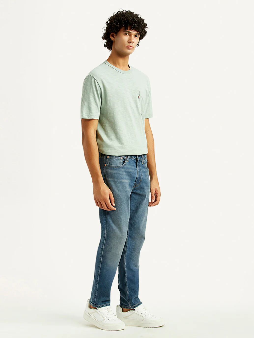 Men's 511 Mid Indigo Slim Fit Mid Rise Jeans - Image 6