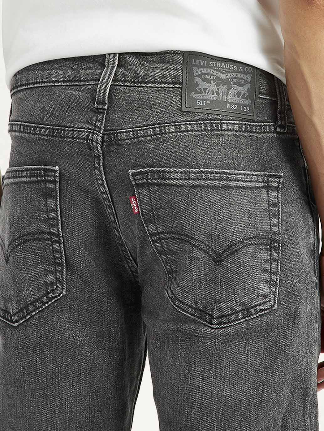 Men's 511 Black Slim Fit Mid Rise Jeans - Image 5