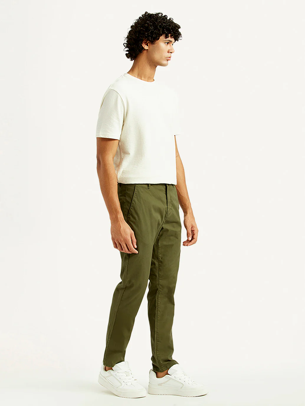 Men's 511 Olive Green Slim Fit Mid Rise Chinos - Image 7