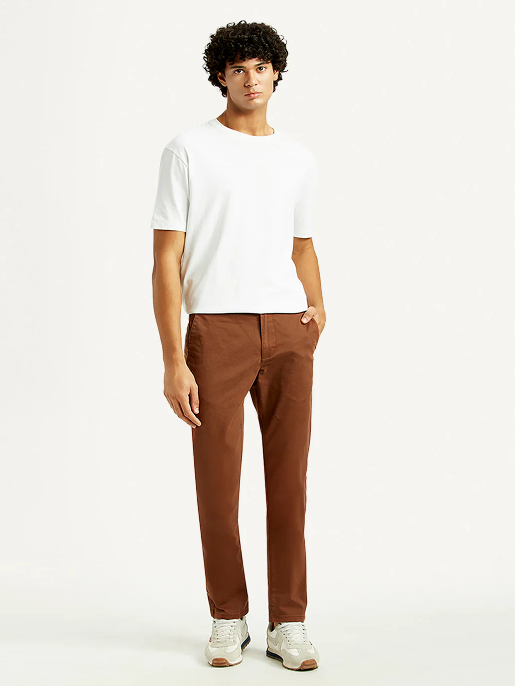 Men's 511 Brown Slim Fit Mid Rise Chinos