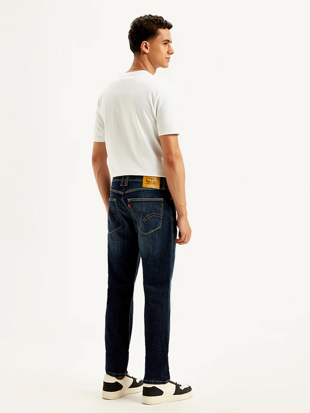 Men's 511 Navy Blue Slim Fit Mid Rise Jeans - Image 3