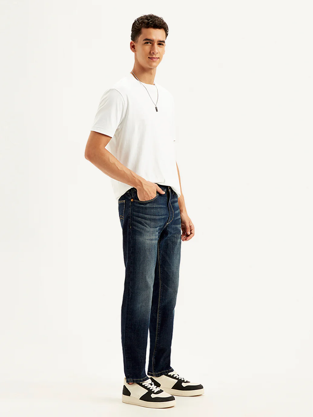 Men's 511 Navy Blue Slim Fit Mid Rise Jeans - Image 6