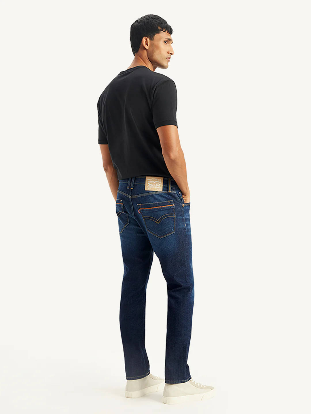 Men's 511 Navy Blue Slim Fit Mid Rise Jeans - Image 3