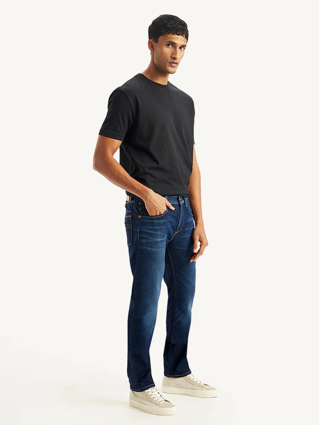 Men's 511 Navy Blue Slim Fit Mid Rise Jeans - Image 5