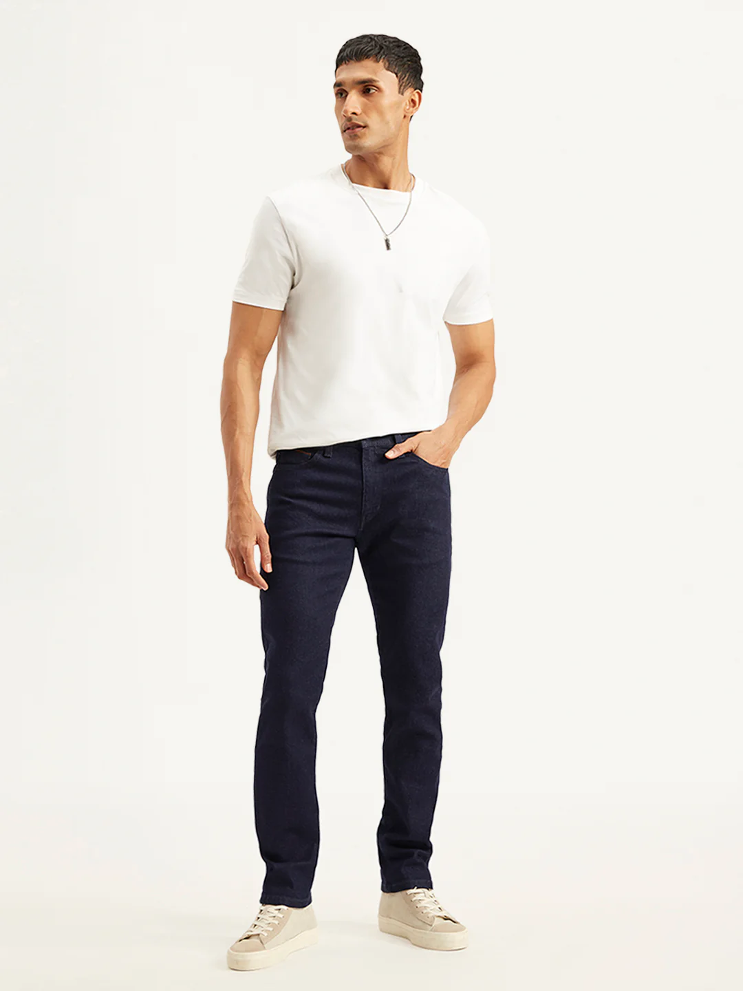 Men's 511 Navy Blue Slim Fit Mid Rise Jeans