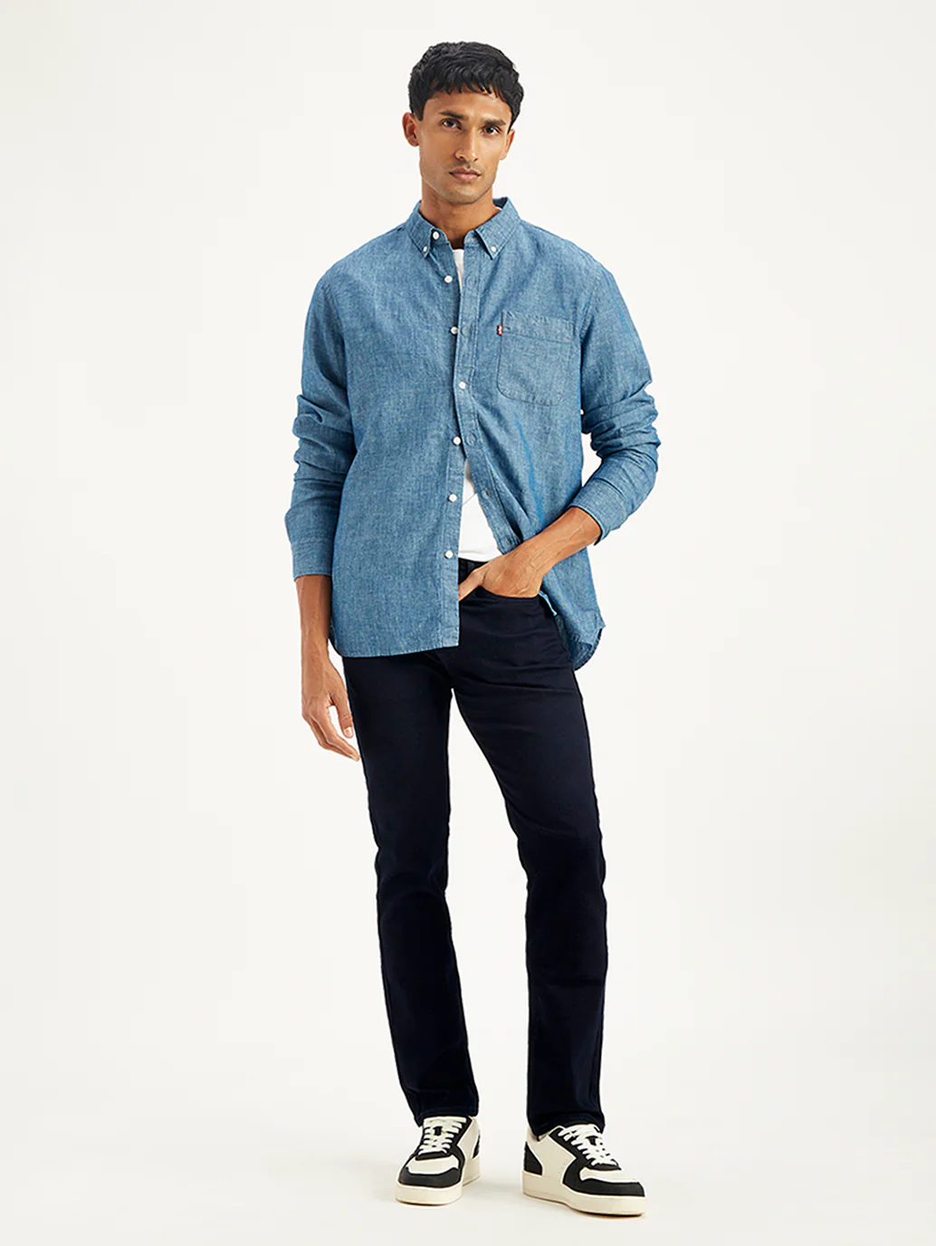 Men's 511 Navy Blue Slim Fit Mid Rise Jeans - Image 5