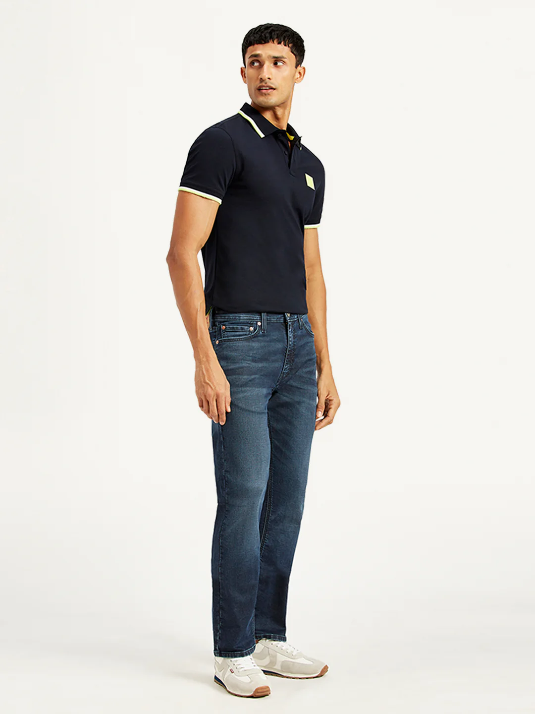 Men's 511 Navy Blue Slim Fit Mid Rise Jeans - Image 5