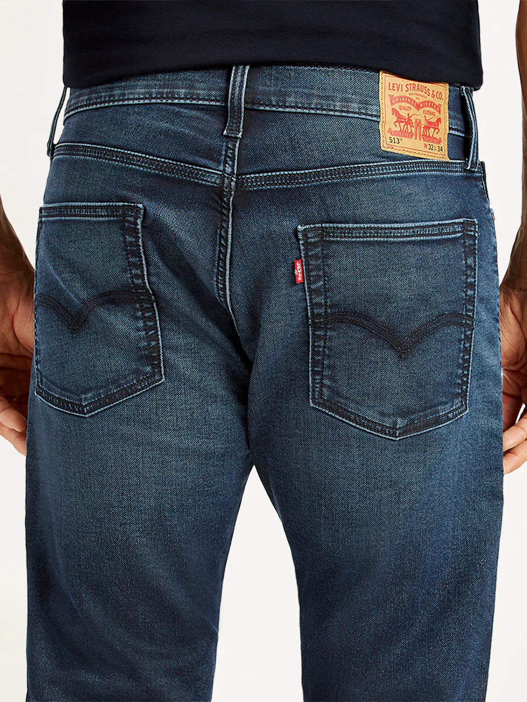 Men's 511 Navy Blue Slim Fit Mid Rise Jeans - Image 6