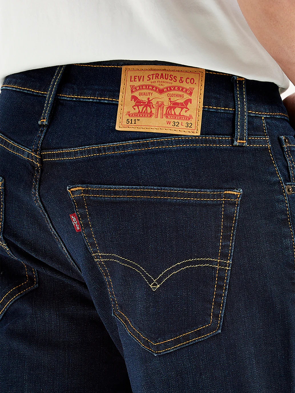 Men's 511 Navy Blue Slim Fit Mid Rise Jeans - Image 5
