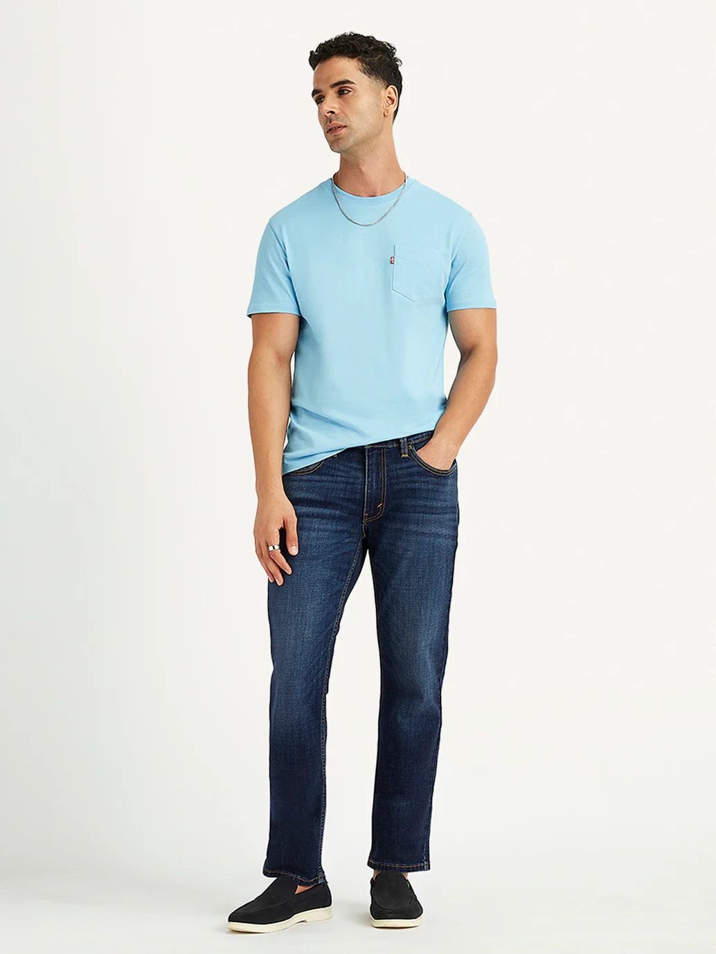Men's 511 Blue Slim Fit Mid Rise Jeans