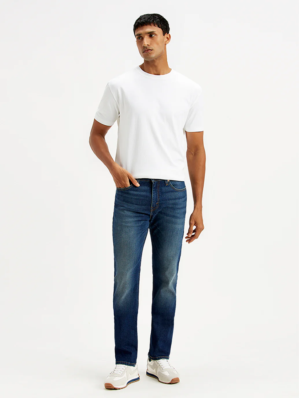 Men's 511 Navy Blue Slim Fit Mid Rise Jeans - Image 3