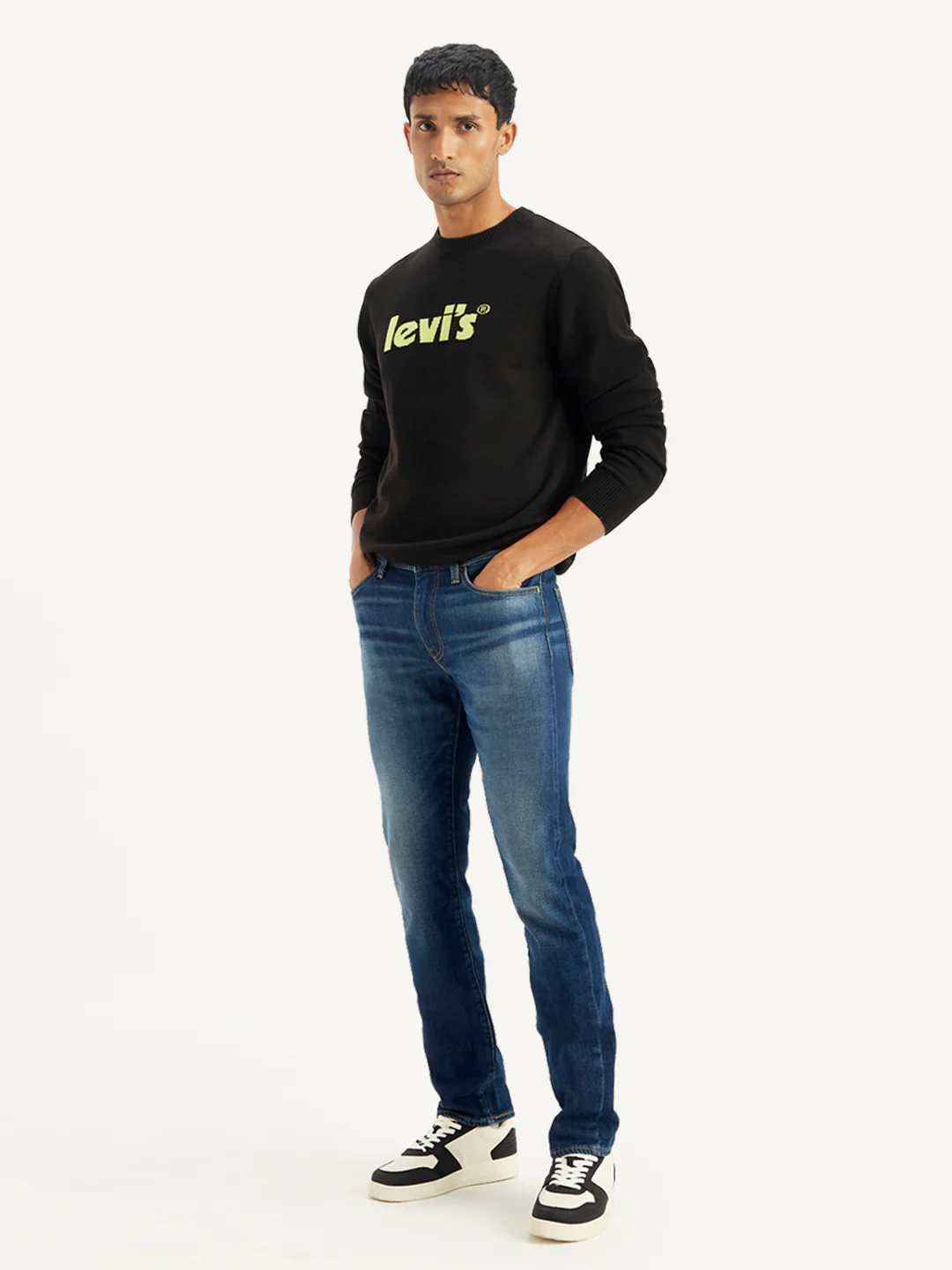 Men's 511 Navy Blue Slim Fit Mid Rise Jeans