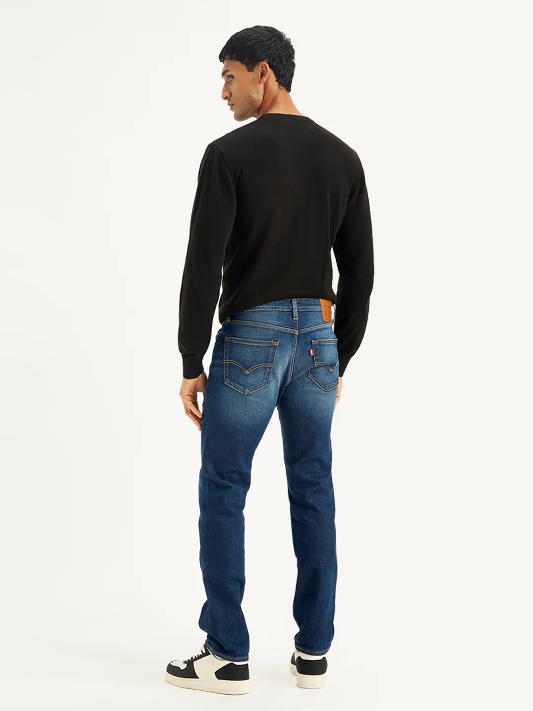 Men's 511 Navy Blue Slim Fit Mid Rise Jeans - Image 3
