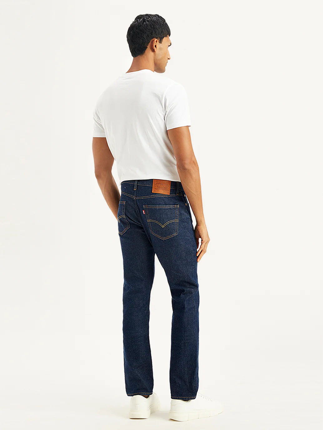 Men's 511 Navy Blue Slim Fit Mid Rise Jeans - Image 3