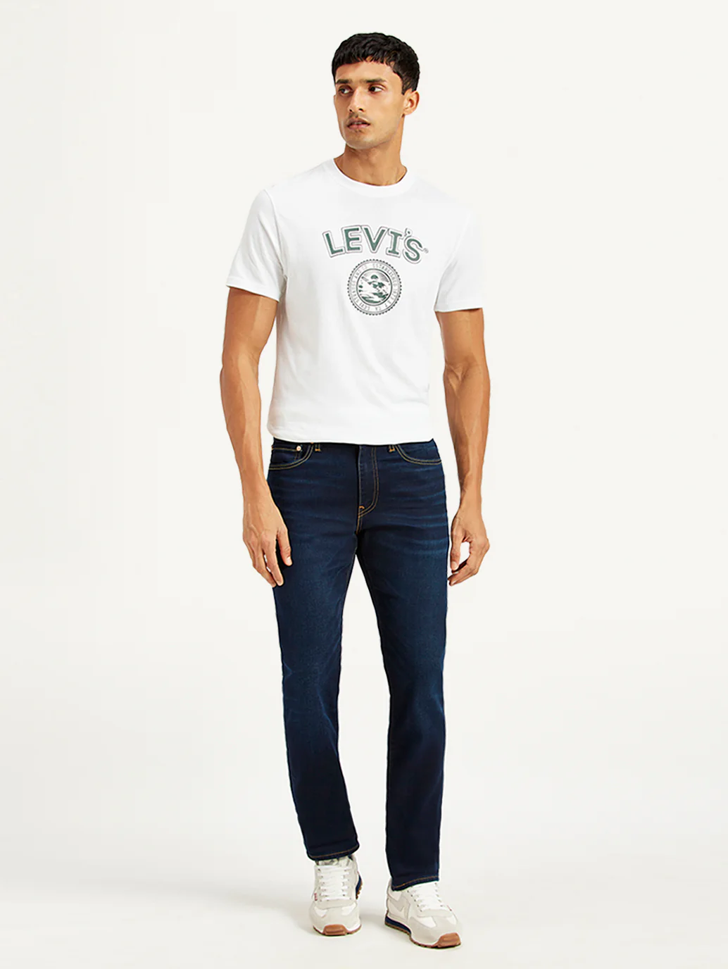 Men's 511 Navy Blue Slim Fit Mid Rise Jeans - Image 2