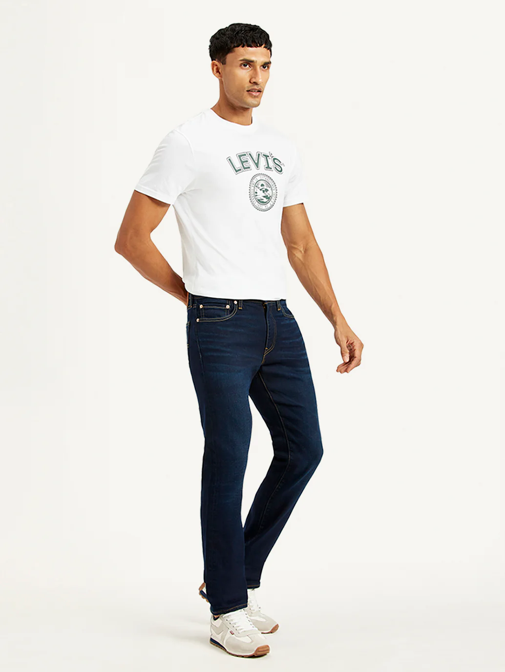 Men's 511 Navy Blue Slim Fit Mid Rise Jeans - Image 5
